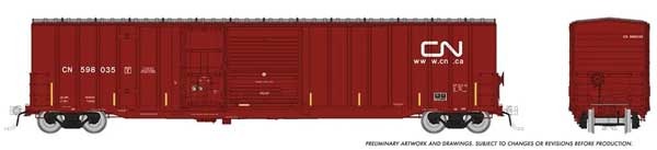 PREORDER Rapido 193005 HO Trenton Works 6348 Boxcar - 3-Pack - Ready to Run -- Canadian National Set