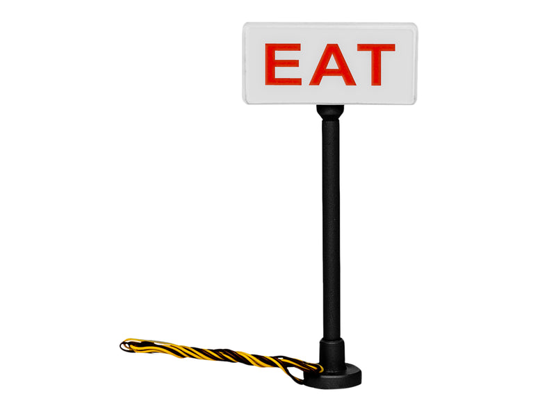 Lionel 1956210 "EAT" Lighted Signs 2-Pack, HO Scale