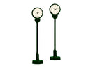 Lionel 1956310 Lighted Clock 2-Pack - Green, HO Scale
