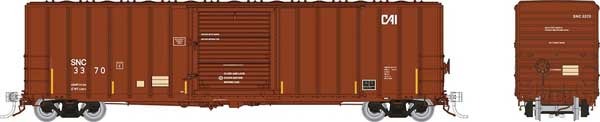 PREORDER Rapido 198007 HO Pacific Car & Foundry 5241 Cubic Foot 50' Boxcar 6-Pack - Ready to Run -- Seattle & North Coast SNC Set