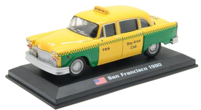 William Tell International Inc ACTX19 1980 Checker Marathon - Assembled -- Bay Area Cab, San Francisco, California (yellow, green), O Scale