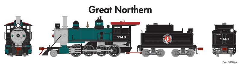 Athearn ATH84979 HO Old Time 2-8-0, GN