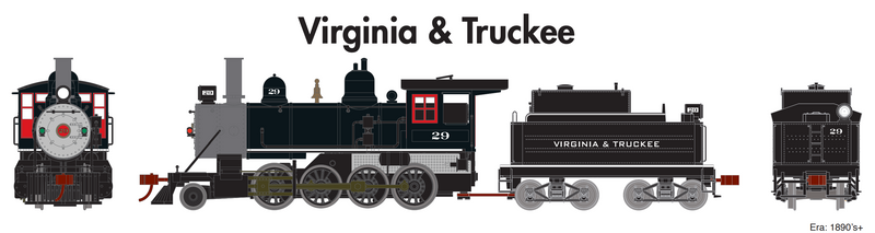 PREORDER Athearn ATH85015 HO Old Time 2-8-0, V&T