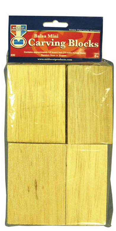 Midwest Products co 20 MINI CARVING BLOCK Balsa