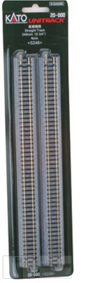 Kato USA 20000 248mm STRAIGHT TRACK 4pk, N Scale