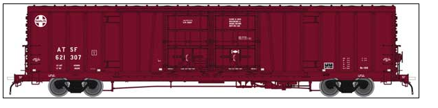 Atlas Model Railroad Co. 20004944 Santa Fe Class BX-166 62' Beer Boxcar - Ready to Run -- Santa Fe 621307 (Boxcar Red, 24" Logo Version 4), HO