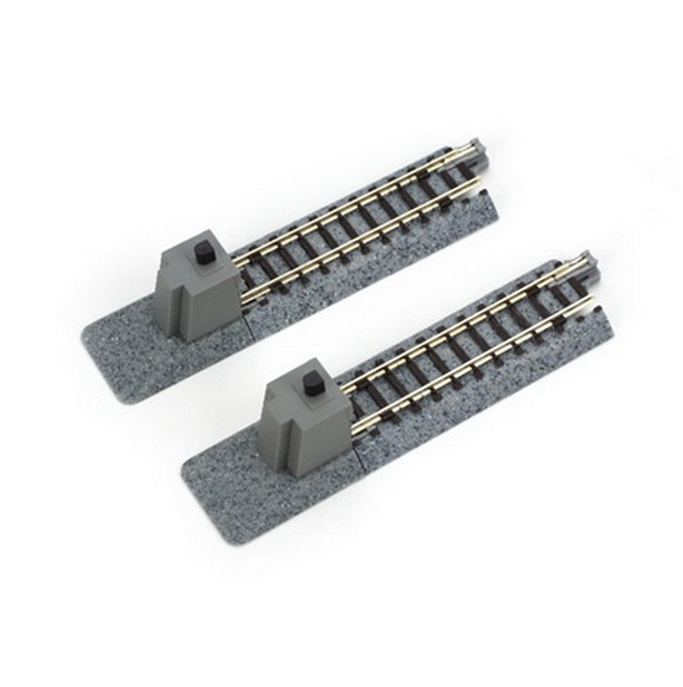 Kato USA 20-046 Straight Roadbed Bumper Track Section - Unitrack -- A Style - 2-7/16" 62mm pkg(2), N Scale