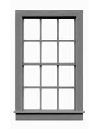 Tichy Train Group 2006  6/6 DOUBLE HUNG WINDOWS 6pcs, O Scale