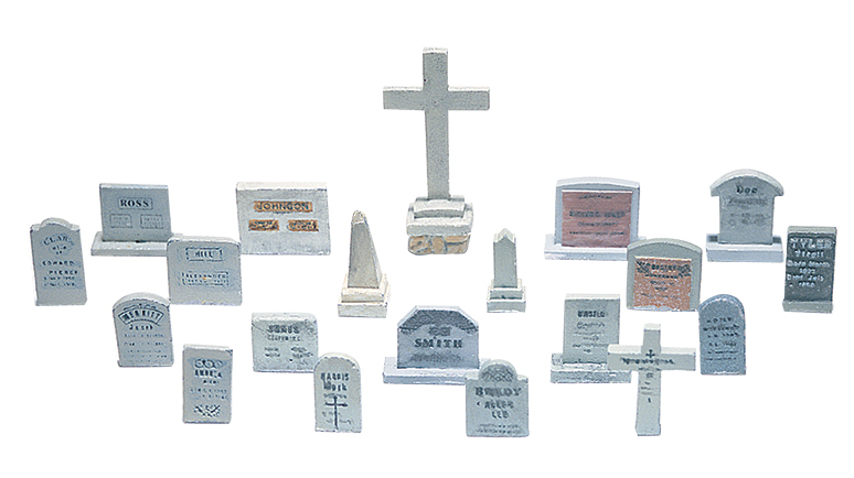 Woodland Scenics D201 20 Tombstones Kit, HO