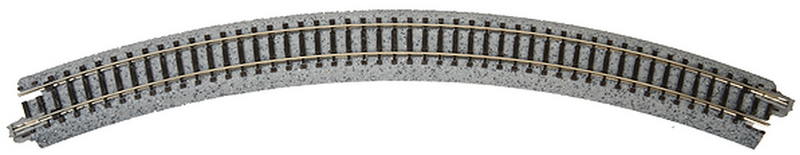 Kato USA 20-120 Curved Roadbed Track Section - Unitrack -- 45-Degree, 12-3/8" 315mm Radius, N Scale