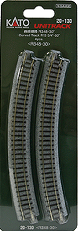 Kato USA 20130 R348-30 CURVE TRACK 4pk, N Scale