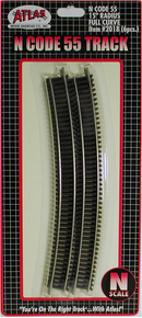 Atlas 2018 N C55 15' RADIUS 6pc, N Scale