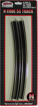 Atlas 2028 N C55 21.25' RADIUS 6pc, N Scale