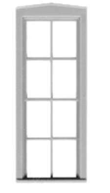 Tichy Train Group 2029  4/4 DOUBLE HUNG WINDOWS 6pcs, O Scale