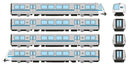 Rapido 204501 HO Bay Area Rapid Transit (DC/DCC/Sound): A-B-B-A Train