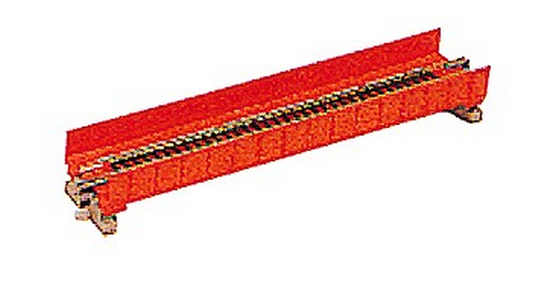 Kato USA 20-450 Single-Plate Girder Bridge - 7-5/16" 186mm -- Red, NScale