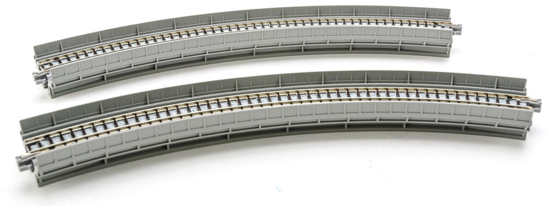 Kato N Scale Unitrack 20520 - 315mm (12 3/8") Radius 45 Single Track Viaduct Curve Track [2 each]