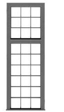 Tichy Train Group 2055 O 27 PANE WINDOW 4pcs