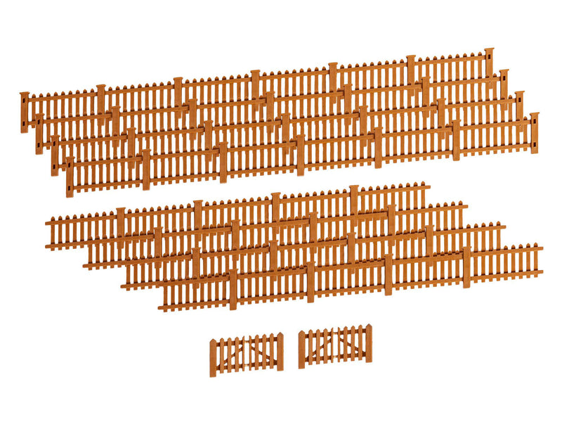 Lionel 2057130 HO Picket Fence - Brown, HO Scale