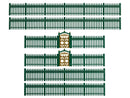 Lionel 2057150 HO Iron Fence - Green, HO Scale