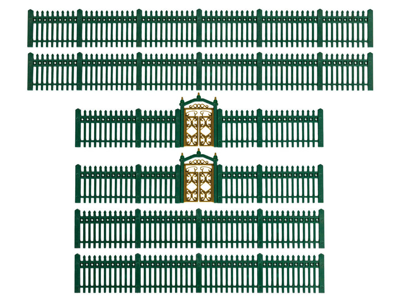 Lionel 2057150 HO Iron Fence - Green, HO Scale