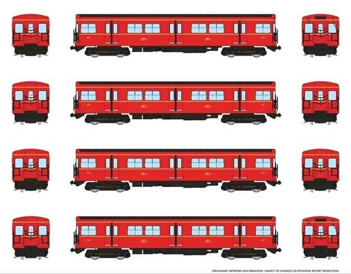 PREORDER Rapido 206001 HO Toronto G-Class Subway A-B-B-A Set - Standard DC -- Toronto Transit Commission