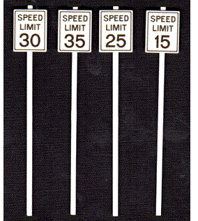 Tichy Train Group 2064 O LOW SPEED LIMIT SIGNS