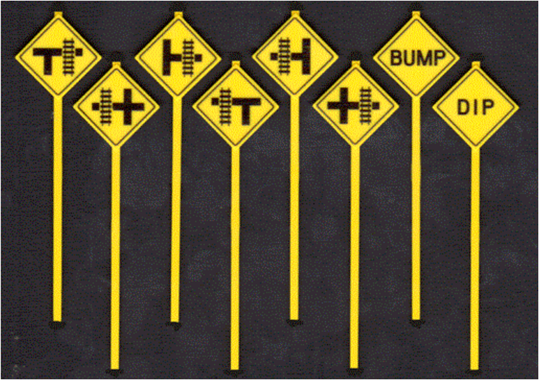 Tichy Train Group 2075  MISC WARNING SIGNS, O Scale