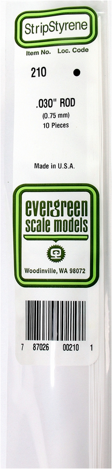 Evergreen Scale 210 .030' ROD