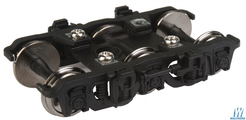 WalthersProto 920-2114 GSC Lightweight 6-Wheel Passenger Trucks from GN Dome -- Black - 1 Pair, HO