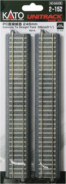 Kato USA 2152 STRAIGHT TRACK S246mm 9 3/4'4, HO Scale
