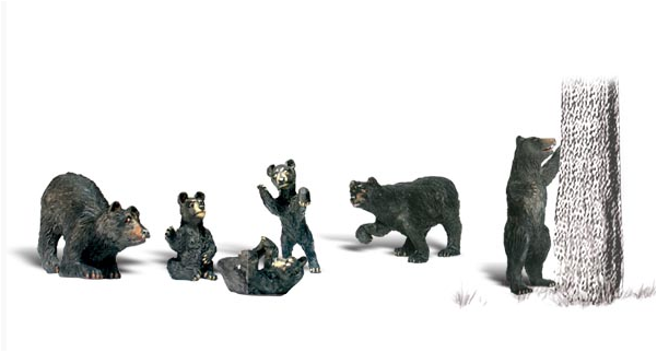 Woodland Scenics A2186 Black Bears, N Scale