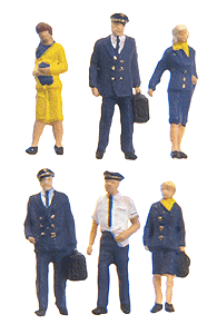 Preiser Kg 80912 Working People -- Civil Airline Personel, 1:200 Scale