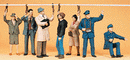 Preiser Kg 10405 People Working -- Street Car Crew w/Pedestrians, HO Scale