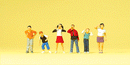 Preiser Kg 10556 Children -- pkg(6), HO Scale