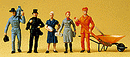Preiser Kg 14149 People Working -- Cleaning Crew Members, HO Scale