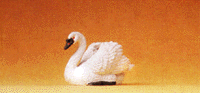 Preiser Kg 47092 Wild Animal Figures -- Seated Swan, 1:25 Scale