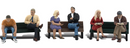 Woodland Scenics A2206 People On Benches, N Scale
