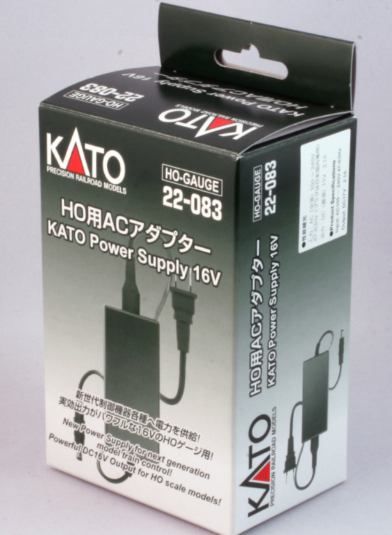 Kato USA  22-083 Kato Power Supply 16V Outputs DC16V 2.1A Ideal for HO Gauge Layouts Can be used with the 22-019