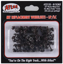 Atlas Model Railroad Co. 150-22135 Plastic 33" Low Profile Replacement Wheelsets -- For Micro-Trains(R) Trucks pkg(48), N Scale