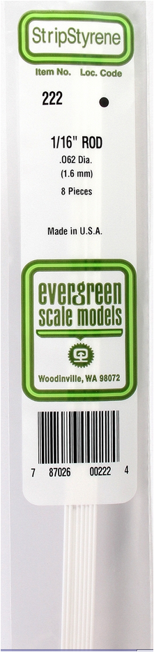 Evergreen Scale 222 1/16'=.062 RODS