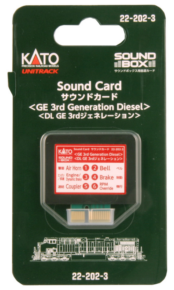 Kato USA 222023  SOUNDBOX GE DIESEL CARD, N Scale