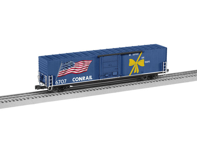 Lionel 2226850 Conrail Veterans Illuminated Flag Boxcar, O Scale