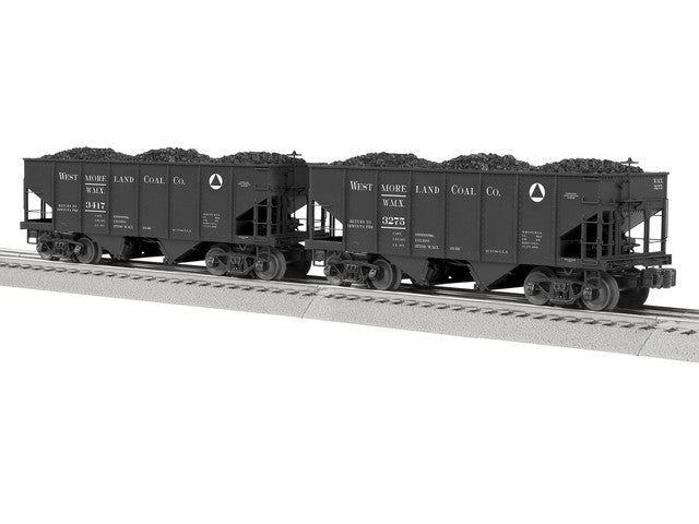 Lionel 2226970 Westmoreland Coal 2 Bay Hopper 2-Pack, O Scale