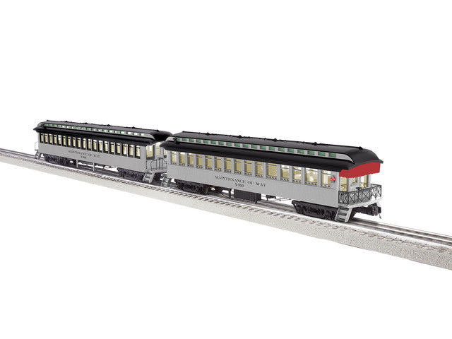 Lionel 2227420 MOW Wood Coach/Observation 2-Pack, O Scale