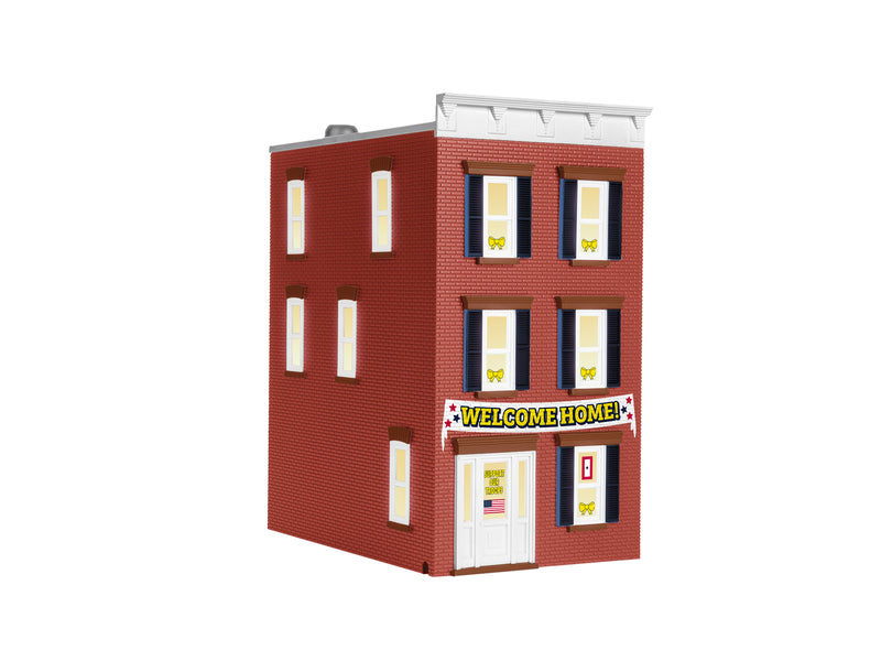 PREORDER Lionel 2229140 Welcome Home Troops Townhouse, O Gauge