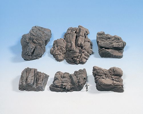 Noch Gmbh 58452 Molded Foam Rock Pieces -- Sandstone pkg(6), HO