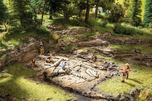 Noch Gmbh 58614 T-Rex Excavation Scene -- Hard-Foam Casting - 5-5/16 x 2-11/16 x 5/8" 13.5 x 6.8 x 1.6cm, HO