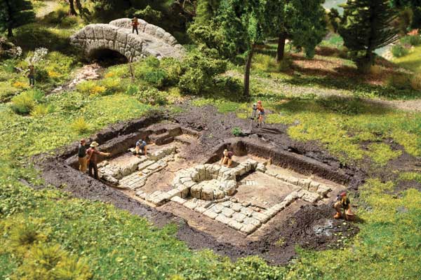 Noch Gmbh 58615 Roman Baths Excavation Scene -- Hard-Foam Casting - 6-1/16 x 4-3/8 x 5/8" 15.4 x 11.2 x 1.6cm, HO