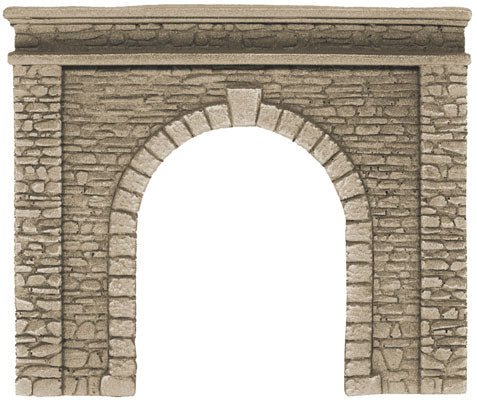 Noch Gmbh 58061 Natural-Stone Tunnel Portal -- Single-Track 5-11/16 x 4-15/16" 14.5 x 12.5cm, HO